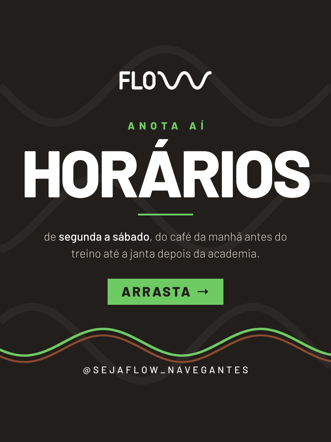 Card 1 — capa HORÁRIOS (3:4)