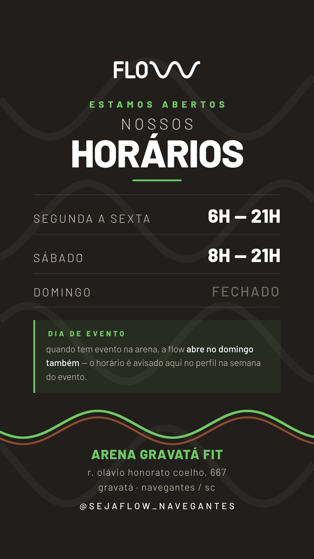 Story — horários
